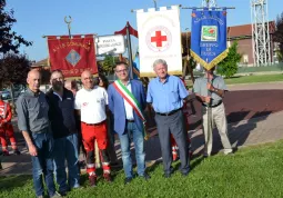 L'inagurazione della piazza e parco giochi dedicato ai Doatori del sangue, lo scorso 9 maggio